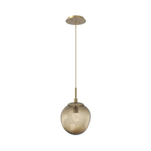 Load image into Gallery viewer, Aster LED Pendant Light in Gilded Brass/Bronze/Floret Crystal.