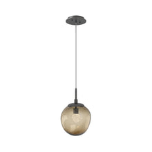 Load image into Gallery viewer, Aster LED Pendant Light in Graphite/Bronze/Floret Crystal.