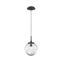 Load image into Gallery viewer, Aster LED Pendant Light in Matte Black/Clear/Floret Crystal.