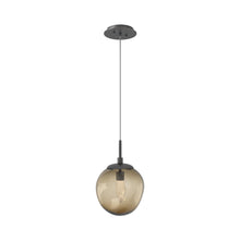 Load image into Gallery viewer, Aster LED Pendant Light in Graphite/Bronze/Geo Crystal.
