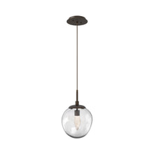 Load image into Gallery viewer, Aster LED Pendant Light in Flat Bronze/Clear/Geo Crystal.