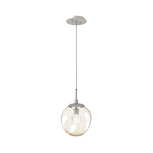 Load image into Gallery viewer, Aster LED Pendant Light in Beige Silver/Amber/Zircon Crystal.