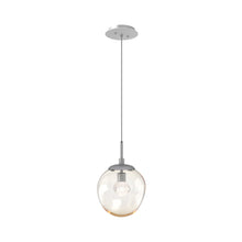 Load image into Gallery viewer, Aster LED Pendant Light in Classic Silver/Amber/Zircon Crystal.