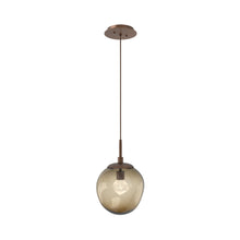 Load image into Gallery viewer, Aster LED Pendant Light in Burnished Bronze/Bronze/Zircon Crystal.