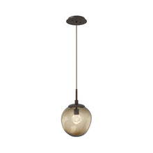 Load image into Gallery viewer, Aster LED Pendant Light in Flat Bronze/Bronze/Zircon Crystal.