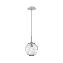 Load image into Gallery viewer, Aster LED Pendant Light in Classic Silver/Clear/Zircon Crystal.