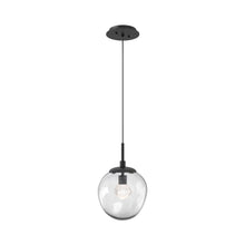 Load image into Gallery viewer, Aster LED Pendant Light in Matte Black/Clear/Zircon Crystal.