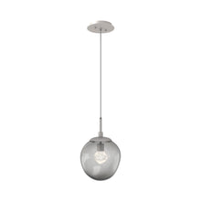 Load image into Gallery viewer, Aster LED Pendant Light in Beige Silver/Smoke/Zircon Crystal.