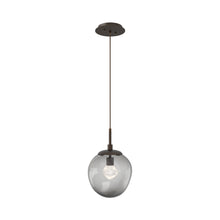 Load image into Gallery viewer, Aster LED Pendant Light in Flat Bronze/Smoke/Zircon Crystal.