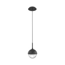 Load image into Gallery viewer, Cabochon LED Pendant Light in Matte Black/Matching Finish.