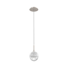 Load image into Gallery viewer, Cabochon LED Pendant Light in Beige Silver/White Marble.