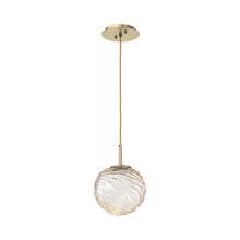 Load image into Gallery viewer, Gaia LED Pendant Light in Heritage Brass/Amber (Medium).