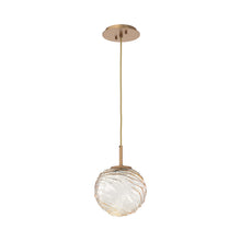 Load image into Gallery viewer, Gaia LED Pendant Light in Novel Brass/Amber (Medium).