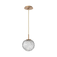 Load image into Gallery viewer, Gaia LED Pendant Light in Novel Brass/Clear (Medium).