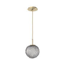 Load image into Gallery viewer, Gaia LED Pendant Light in Heritage Brass/Smoke (Medium).