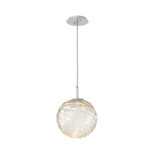 Load image into Gallery viewer, Gaia LED Pendant Light in Classic Silver/Amber (Large).