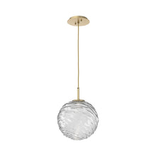 Load image into Gallery viewer, Gaia LED Pendant Light in Gilded Brass/Clear (Large).