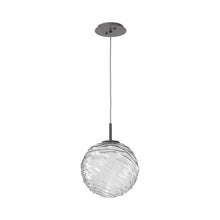 Load image into Gallery viewer, Gaia LED Pendant Light in Graphite/Clear (Large).