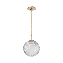 Load image into Gallery viewer, Gaia LED Pendant Light in Heritage Brass/Clear (Large).