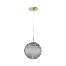 Load image into Gallery viewer, Gaia LED Pendant Light in Heritage Brass/Smoke (Large).