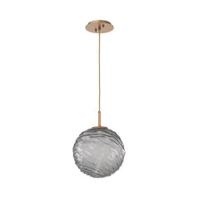 Load image into Gallery viewer, Gaia LED Pendant Light in Novel Brass/Smoke (Large).