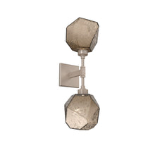 Load image into Gallery viewer, Gem LED Double Wall Light in Beige Silver/Bronze Blown Glass.