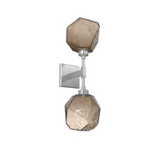 Load image into Gallery viewer, Gem LED Double Wall Light in Classic Silver/Bronze Blown Glass.