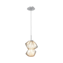 Load image into Gallery viewer, Mesa LED Pendant Light in Classic Silver/Amber.