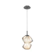 Load image into Gallery viewer, Mesa LED Pendant Light in Graphite/Amber.