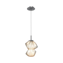 Load image into Gallery viewer, Mesa LED Pendant Light in Gunmetal/Amber.