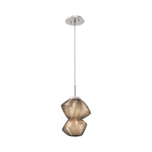 Load image into Gallery viewer, Mesa LED Pendant Light in Beige Silver/Bronze.