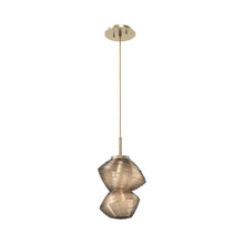 Load image into Gallery viewer, Mesa LED Pendant Light in Heritage Brass/Bronze.