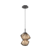 Load image into Gallery viewer, Mesa LED Pendant Light in Matte Black/Bronze.