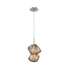 Load image into Gallery viewer, Mesa LED Pendant Light in Satin Nickel/Bronze.