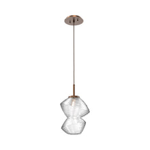 Load image into Gallery viewer, Mesa LED Pendant Light in Burnished Bronze/Clear.