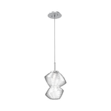 Load image into Gallery viewer, Mesa LED Pendant Light in Classic Silver/Clear.