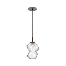 Load image into Gallery viewer, Mesa LED Pendant Light in Flat Bronze/Clear.