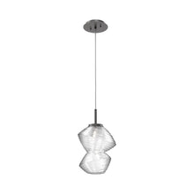 Load image into Gallery viewer, Mesa LED Pendant Light in Graphite/Clear.