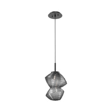 Load image into Gallery viewer, Mesa LED Pendant Light in Matte Black/Smoke.