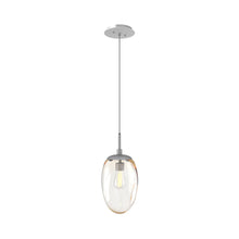 Load image into Gallery viewer, Meteo Pendant Light in Classic Silver/Amber (E26 Bulb Base).