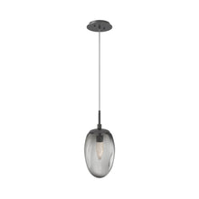 Load image into Gallery viewer, Meteo Pendant Light in Graphite/Smoke/Geo Crystal (LED).