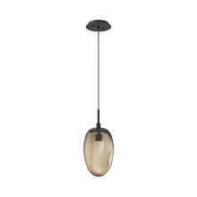 Load image into Gallery viewer, Meteo Pendant Light in Matte Black/Bronze/Floret Crystal (LED).
