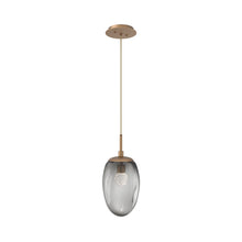 Load image into Gallery viewer, Meteo Pendant Light in Novel Brass/Smoke/Floret Crystal (LED).