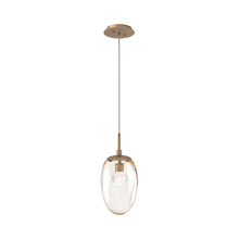Load image into Gallery viewer, Meteo Pendant Light in Novel Brass/Amber/Zircon Crystal (LED).