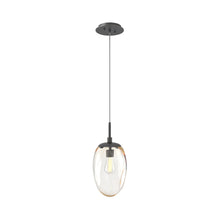 Load image into Gallery viewer, Meteo Pendant Light in Graphite/Amber (E26 Bulb Base).