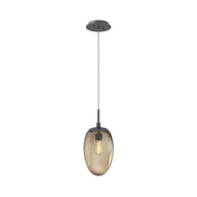 Load image into Gallery viewer, Meteo Pendant Light in Graphite/Bronze (E26 Bulb Base).