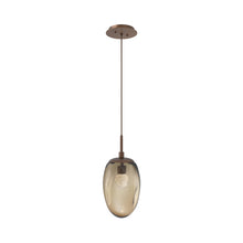 Load image into Gallery viewer, Meteo Pendant Light in Burnished Bronze/Bronze/Floret Crystal (LED).