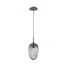 Load image into Gallery viewer, Meteo Pendant Light in Burnished Bronze/Smoke/Floret Crystal (LED).
