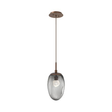 Load image into Gallery viewer, Meteo Pendant Light in Burnished Bronze/Smoke/Zircon Crystal (LED).