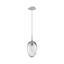 Load image into Gallery viewer, Meteo Pendant Light in Classic Silver/Clear/Geo Crystal (LED).
